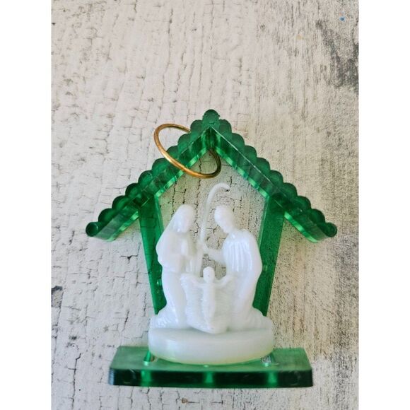 Bible Nativity Mary Joseph Jesus ornament set Xmas tree Bible - Picture 2 of 10